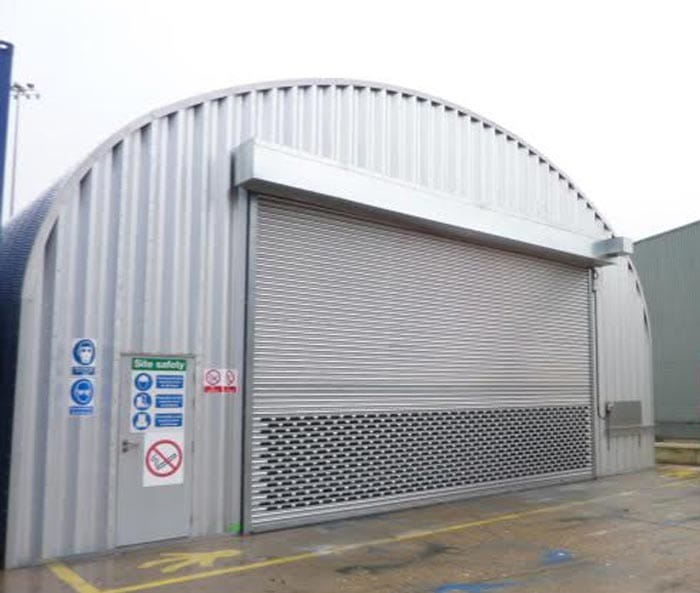 Galvanised Steel with Brick Bond Roller Shutter